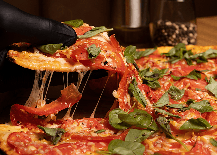 Pizza Margherita artesanal da Piatza